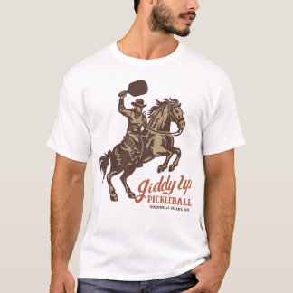 Giddy Up Pickleball - Paddle Vorderseite T-Shirt