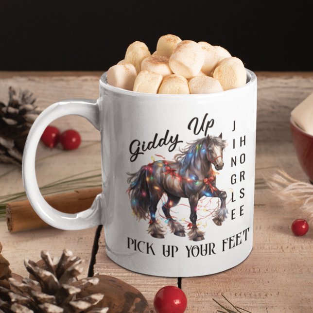 Giddy Up Western Weihnachtspferd Kaffeetasse (Von Creator hochgeladen)