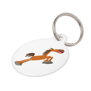 Giddyup, Horsey! Cartoon Horse Dog Tag Tiermarke