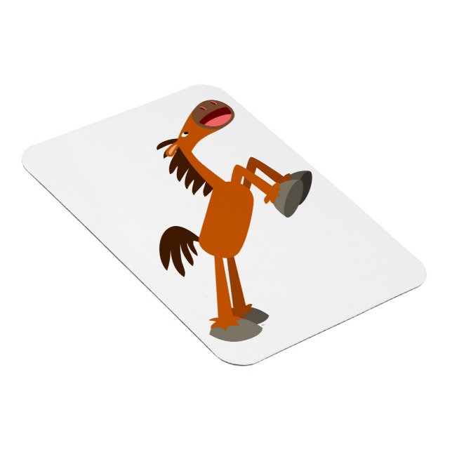 Giddyup, Horsey! Cartoon Horse Flexible Magnet (Rechte Seite)