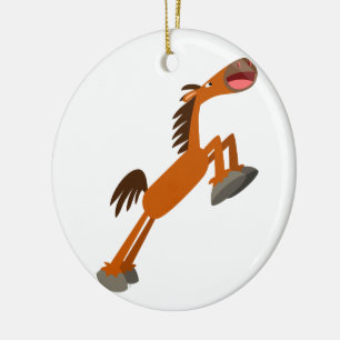 Giddyup, Horsey! Cartoon Horse Keramikornament