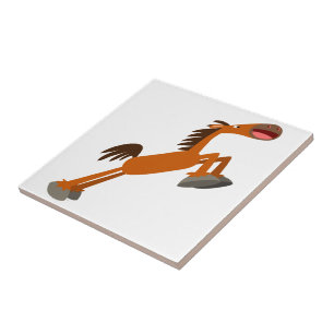 Giddyup, Horsey! Cartoon Horse Tile Fliese