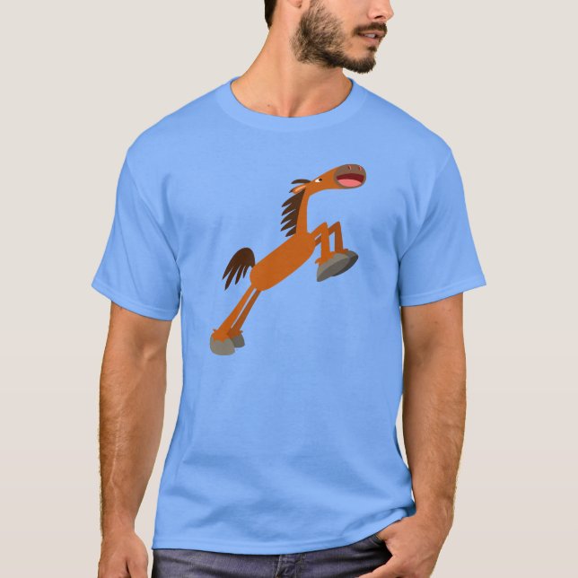 Giddyup, Horsey! Cartoon Pferd T - Shirt (Vorderseite)