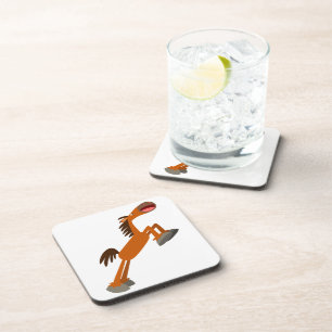 Giddyup, Horsey! Cartoon Pferde Untersetzer Set