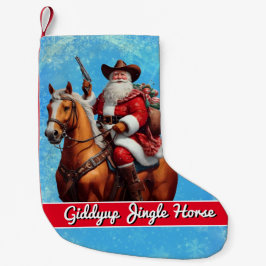 Giddyup Jingle Horse Santa Claus Weihnachten Kleiner Weihnachtsstrumpf