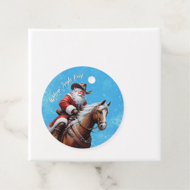 Giddyup Jingle Horse Santa Claus Weihnachtsgeschen Geschenkanhänger (Beispiel)
