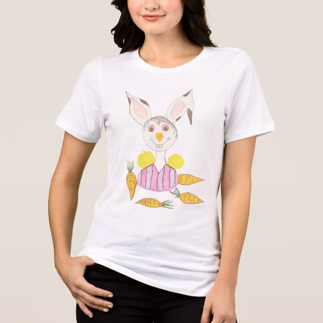 Gierig nach Karotten Tri-Blend Shirt (Vorderseite)