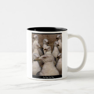 Gierige Scavaging Seemöwen - KUNDENSPEZIFISCHE Zweifarbige Tasse