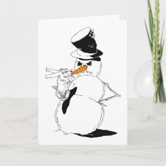 Gieriges Häschen Feiertagskarte