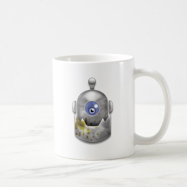 Gieriges Roboter-Logo Tasse (Rechts)