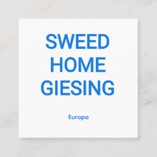 giesing europa quadratische visitenkarte