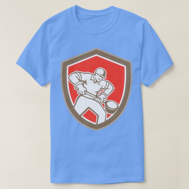 Gießerei Holding Ladle Retro T T-Shirt (Design vorne)