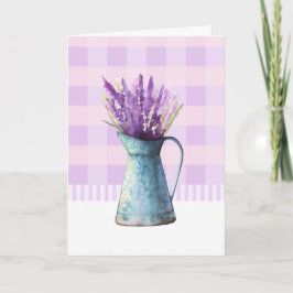 Gießkanne mit Lavendel Karte