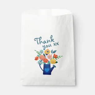 Gießkanne voller Blumen Modernes Dankeschön Geschenktütchen