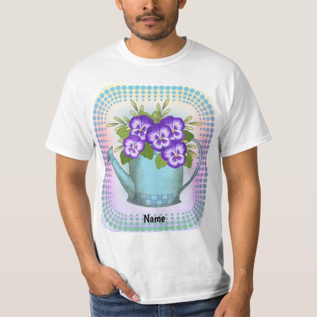 Gießkannen-Stiefmütterchen T-Shirt (Vorderseite)