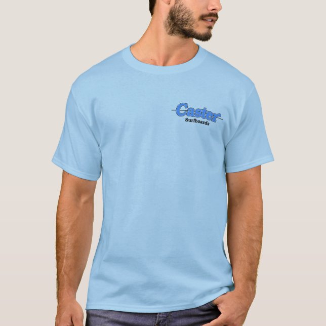 Gießmaschinen-T - Shirt-Blau auf Blau T-Shirt (Vorderseite)