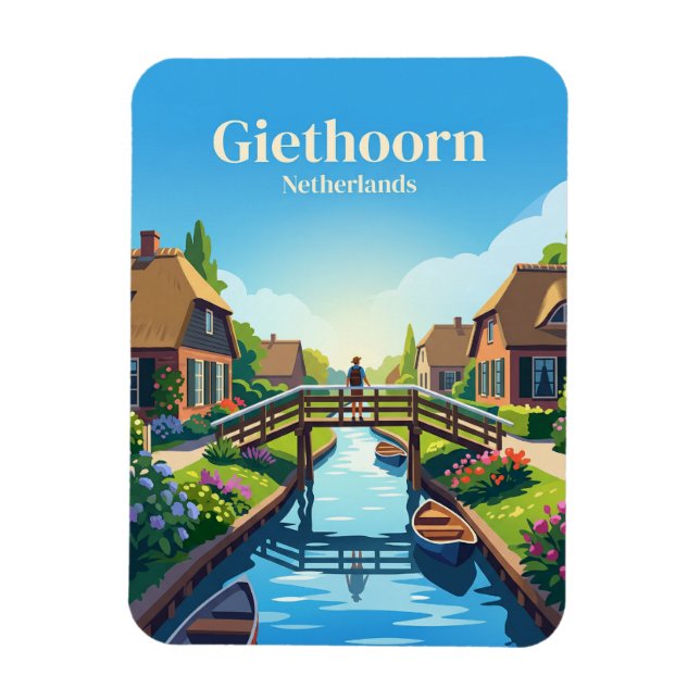 Giethoorn Niederlande Magnet (Vertikal)