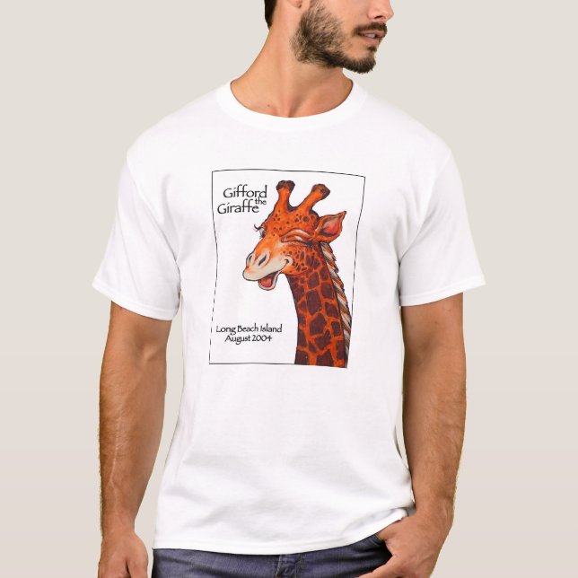 Gifford die Giraffe mit weißem Hintergrund T-Shirt (Vorderseite)