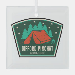 Gifford Pinchot National Forest Camping Ornament Aus Glas