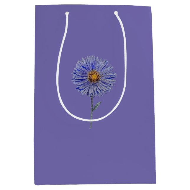 GIFT BAG ART AND DESIGN BLUME STIL MITTLERE GESCHENKTÜTE (Vorderseite)
