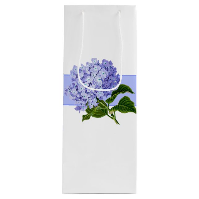Gift Bag-Hydrangea Geschenktüte Für Weinflaschen (Vorderseite)