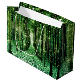 Gift Bag Magical Forest Green Mystery Große Geschenktüte