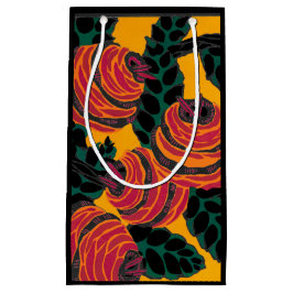 GIFT-BAG MIT ANTIQUEM CHINESISCHEM PATTER IN GELB KLEINE GESCHENKTÜTE