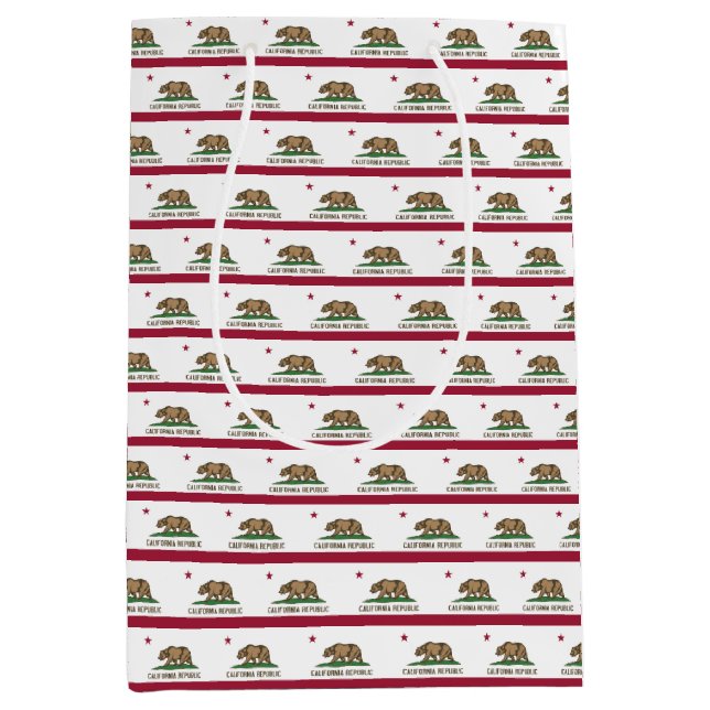 Gift Bag mit California flagge, USA Mittlere Geschenktüte (Vorderseite)