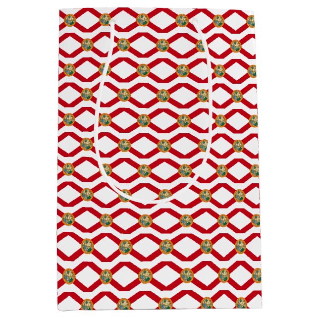 Gift Bag mit Florida flagge, USA Mittlere Geschenktüte (Vorderseite)