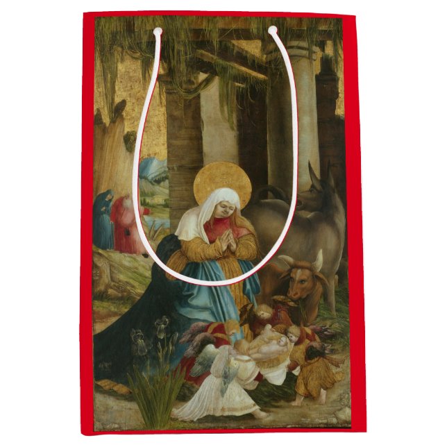 GIFT BAG TRADITIONELLE NATIVITÄTSBILDUNG MITTLERE GESCHENKTÜTE (Vorderseite)