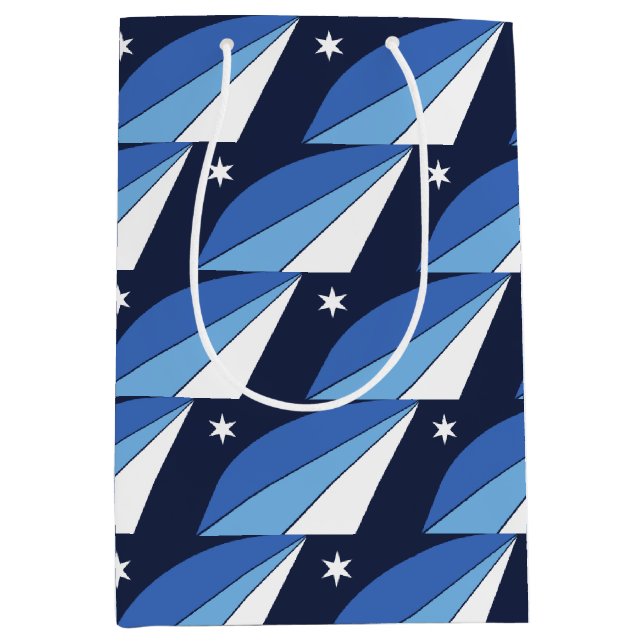 Gift Bag with flag of Columbia, SC, USA Mittlere Geschenktüte (Vorderseite)