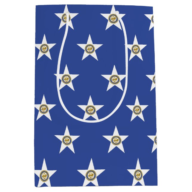 Gift Bag with flag of  Houston, Texas, USA Mittlere Geschenktüte (Vorderseite)