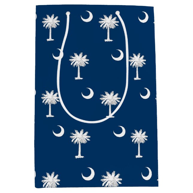 Gift Bag with flag of South Carolina, USA Mittlere Geschenktüte (Vorderseite)