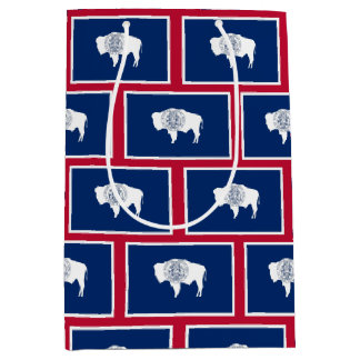 Gift Bag with flag of Wyoming, USA Mittlere Geschenktüte