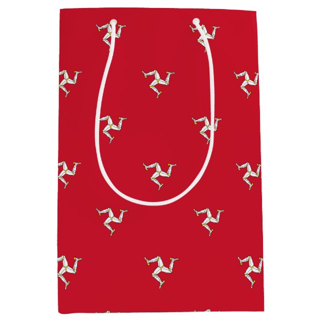 Gift Bag with Isle of Man flag Mittlere Geschenktüte (Vorderseite)