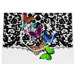 GIFT-BAGS ANTIQUE LACE UND SCHALTFLÄDEN GROßE GESCHENKTÜTE