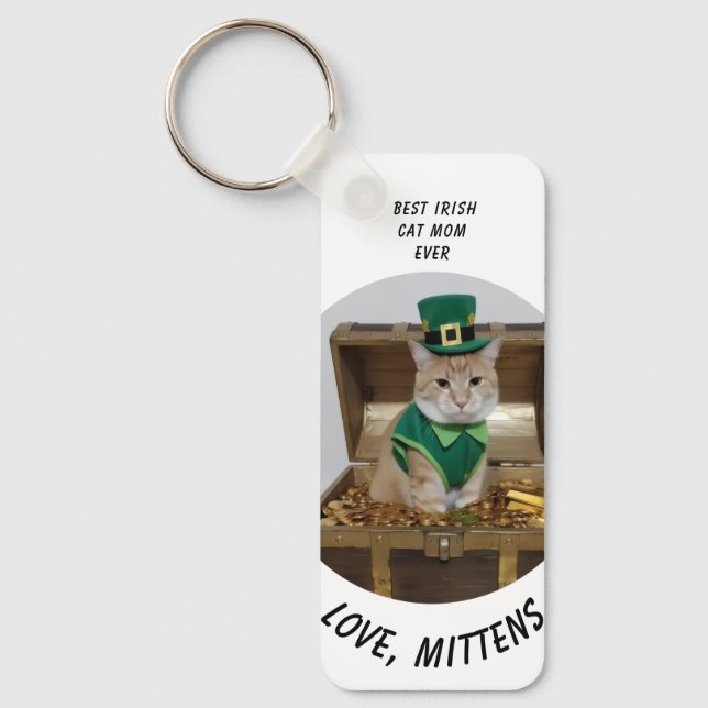Gift Best Mom Cat personalised Cat Photo and Name Schlüsselanhänger (Vorderseite)