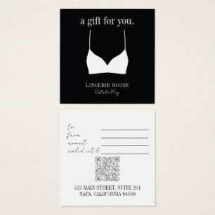 Gift Card Luxus Schwarz-weiß Lingerie Boutique