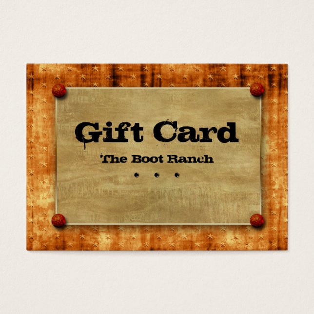 Gift Card Rust Denim Texas Star (Vorderseite)