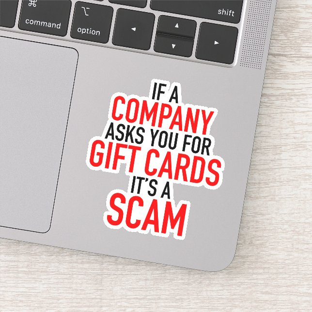 Gift Card Scam - Scam Prevention Aufkleber (Detail)
