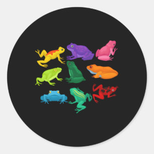 Gift D Frösche Amphibien Exotische Tierfarbe für Runder Aufkleber
