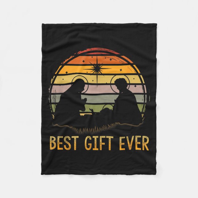 -gift Ever Christmas Cool Jesus Nativity Scene Chr Fleecedecke (Vorderseite)