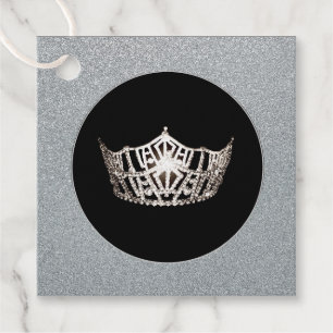 Gift-FavorTag - Miss America Style Crown Geschenkanhänger