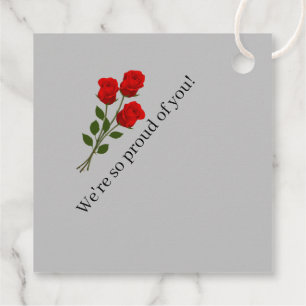 Gift-FavorTag -Miss America Style Crown & Rose Geschenkanhänger