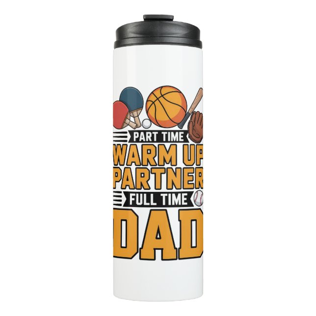 Gift for Dad - Funny Sporty Dad Design Thermosbecher (Vorderseite)