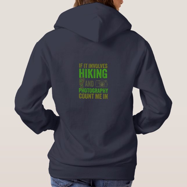Gift for Hiking and Photography Lovers Hoodie (Rückseite)
