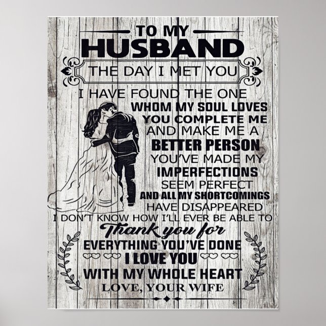 Gift For Husband | To My Husband Best Gift Poster (Vorne)