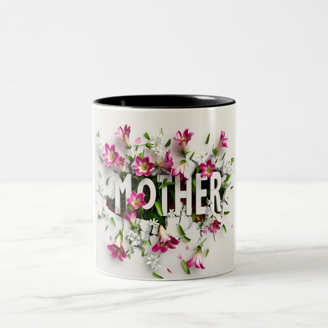 Gift for Mom for Mother's Day or Birthday Gift Zweifarbige Tasse (Mittel)