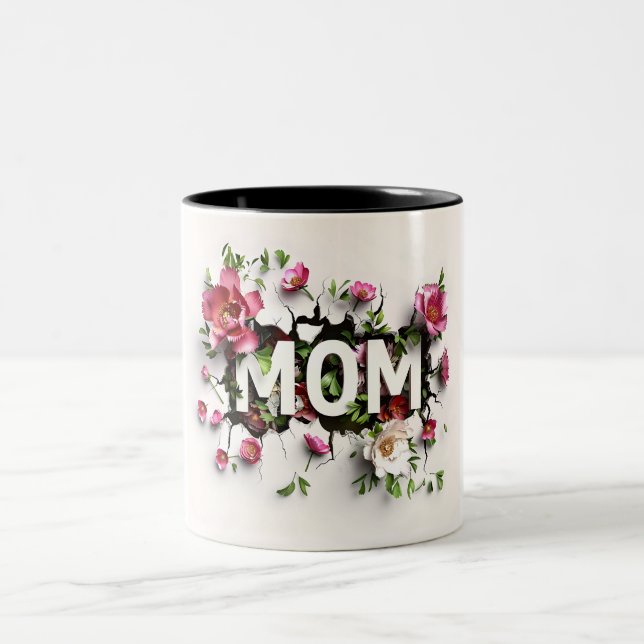 Gift for Mom for Mother's Day or Birthday Gift Zweifarbige Tasse (Mittel)