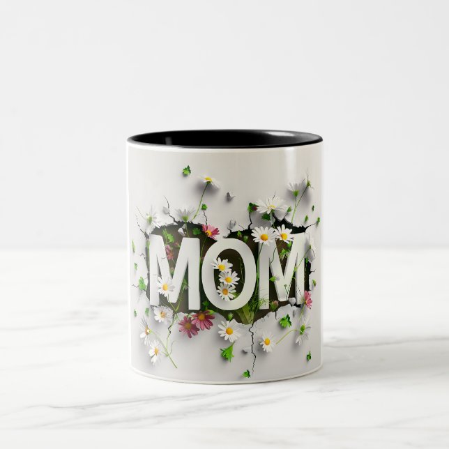 Gift for Mom for Mother's Day or Birthday Gift Zweifarbige Tasse (Mittel)
